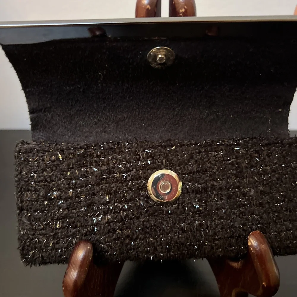 Clutch Purse Black Magnetic‎ Latch